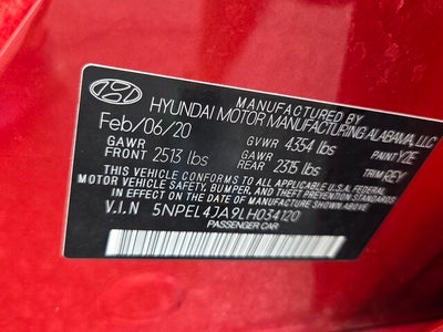 2020 Hyundai Sonata SEL