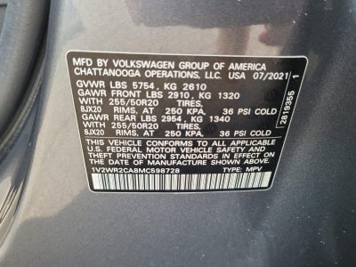 2021 Volkswagen Atlas 3.6L V6 SE w/Technology