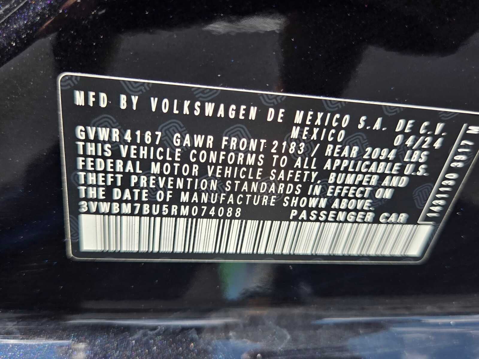 2024 Volkswagen Jetta Sport