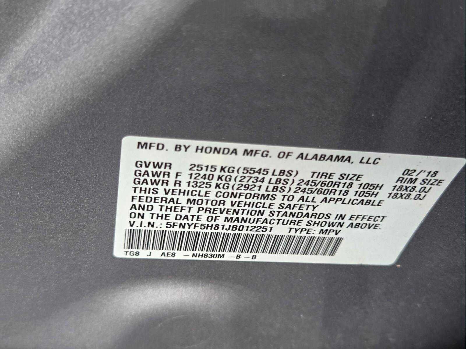2018 Honda Pilot EX-L