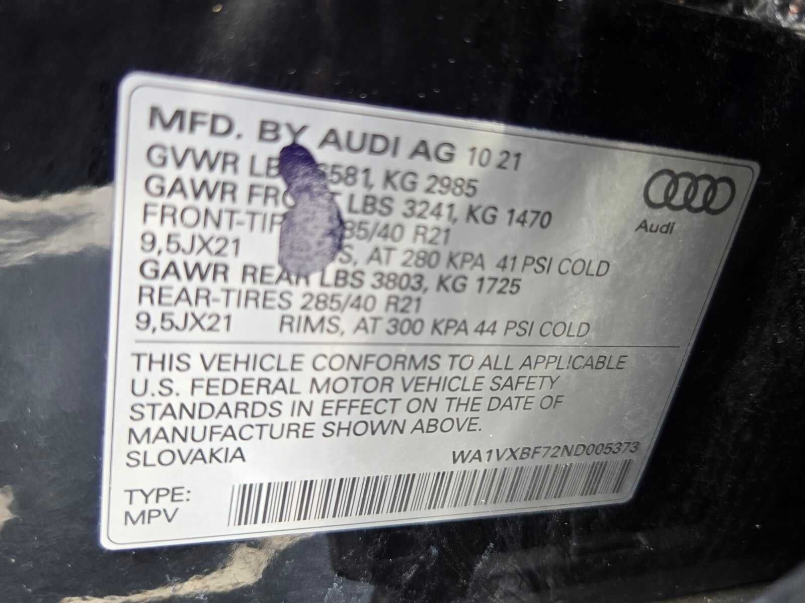 2022 Audi Q7 Prestige