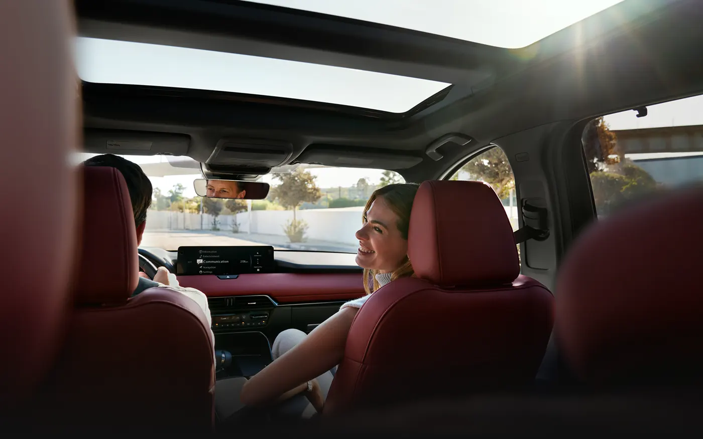 Friends riding in the 2-row 2027 Mazda CX-90 | Tom Bush Mazda in Jacksonville FL