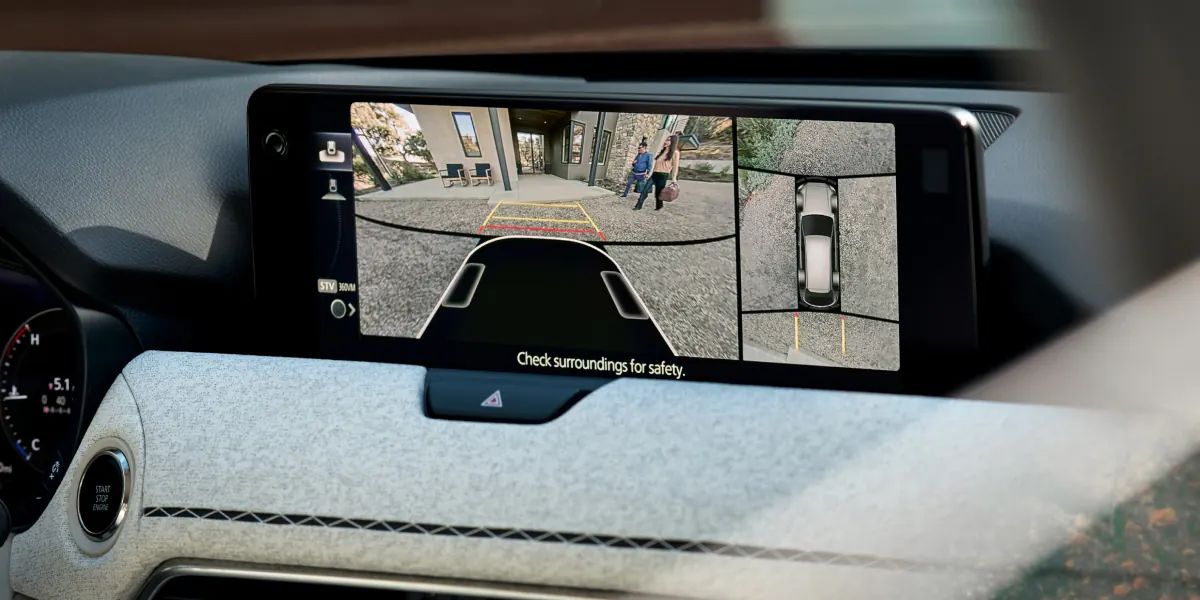 2027 Mazda CX-90 360° View Monitor on the center display | Tom Bush Mazda in Jacksonville FL