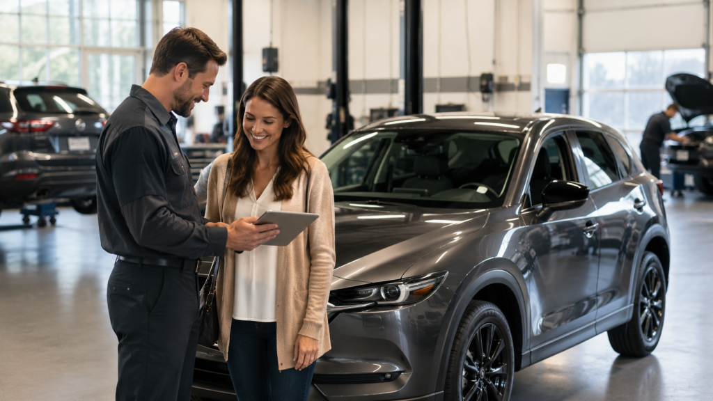 Preparing your car for trade-in, including vehicle cleaning, maintenance, and appraisal