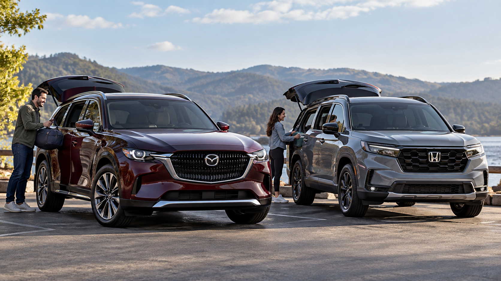 Mazda CX 90 vs Honda Pilot Space Comfort and Driving Feel